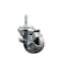 Service Caster 3 Inch Semi Steel Wheel Swivel 58 Inch Threaded Stem Caster with Brake SCC SCC-TS20S314-SSS-TLB-58212 - alternate 1